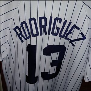 Majestic New York Yankees Alex Rodriguez Stitched Jersey Size Large